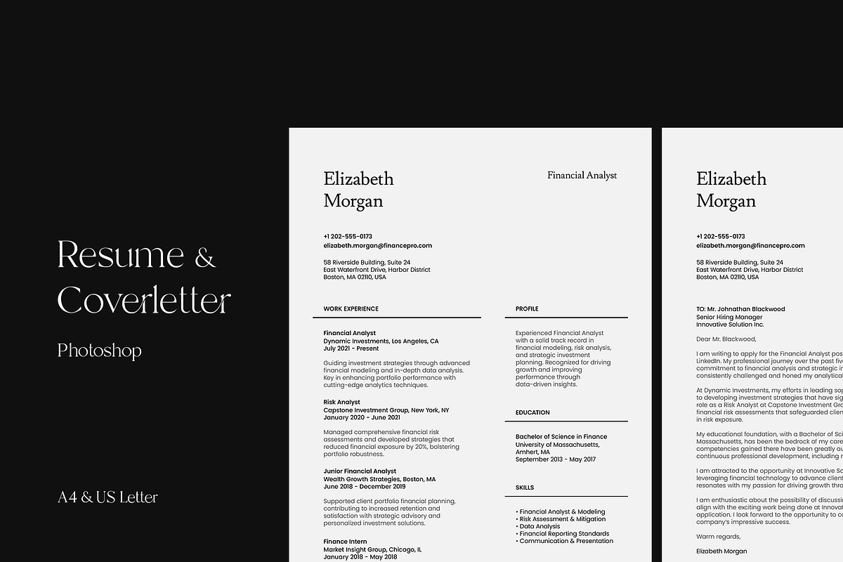 Resume & Coverletter — Photoshop, a Resume Template by colorituals (Photo 1 of 6)