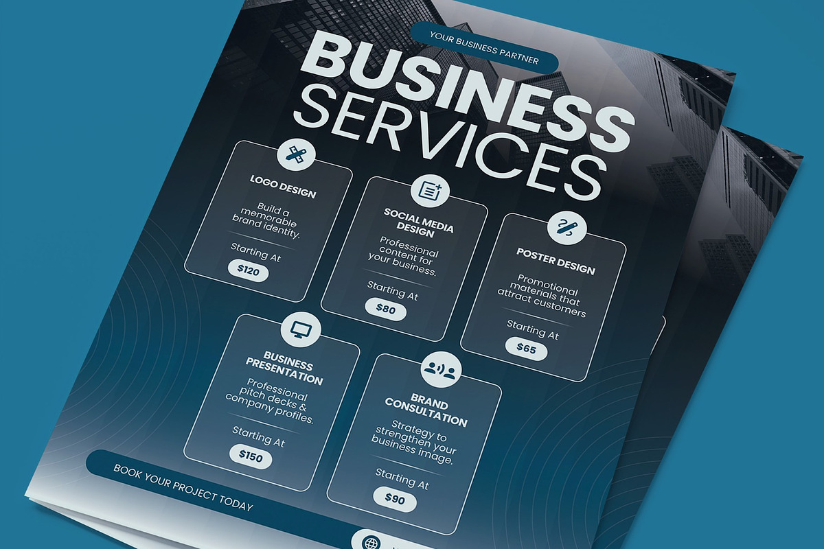 Business Services Price List Flyer, a Flyer Template by graphicook (Photo 2 of 3)