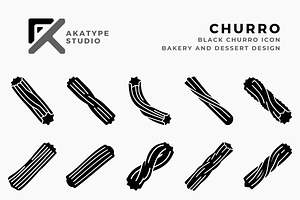 Churro Icon Vector, a Solid Icon by Akatype Studio