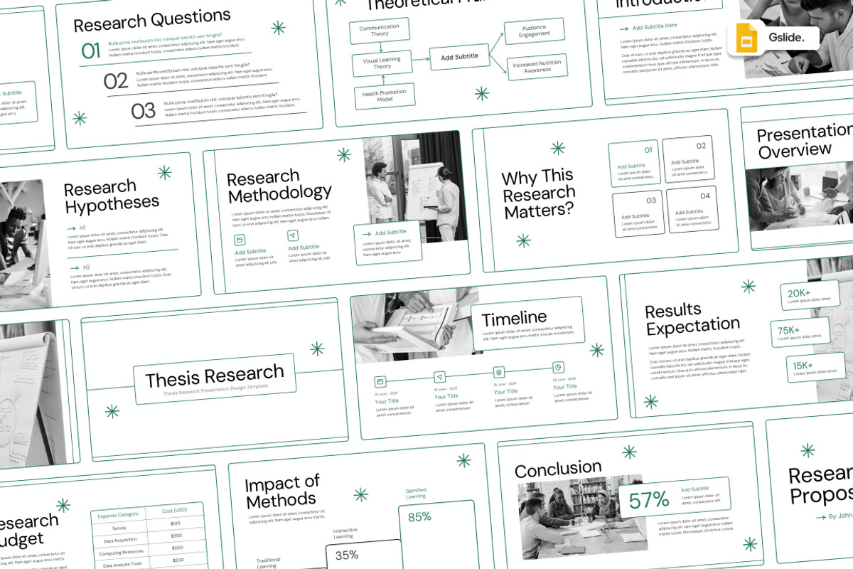 Thesis Research Google Slides, a Presentation Template by Loin Studio (Photo 1 of 4)