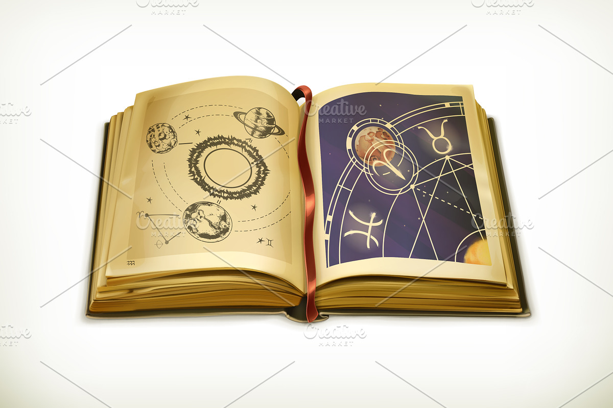 Old astrology book, a Graphic by Allevinatis Studio