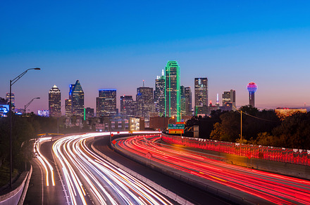 Dallas downtown skyline at twilight featuring dallas, skyline, and texas, an Architecture Photo by f11photo