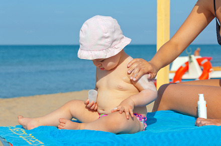 Baby sunscreen cream.