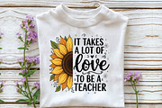 Sunflower Teacher Sublimation Design, a Seasonal Illustration by DreamPrint404 (Thumbnail 2 of 6)
