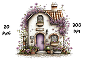 Whimsical Floral Spring House, a Seasonal Illustration by GiraffeCreative (Thumbnail 9 of 20)