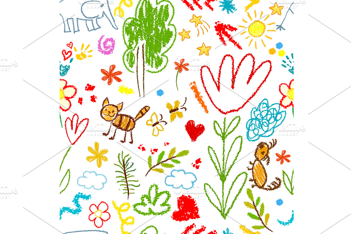 Children's cheerful background, a Texture Illustration by Nenahliadava Design