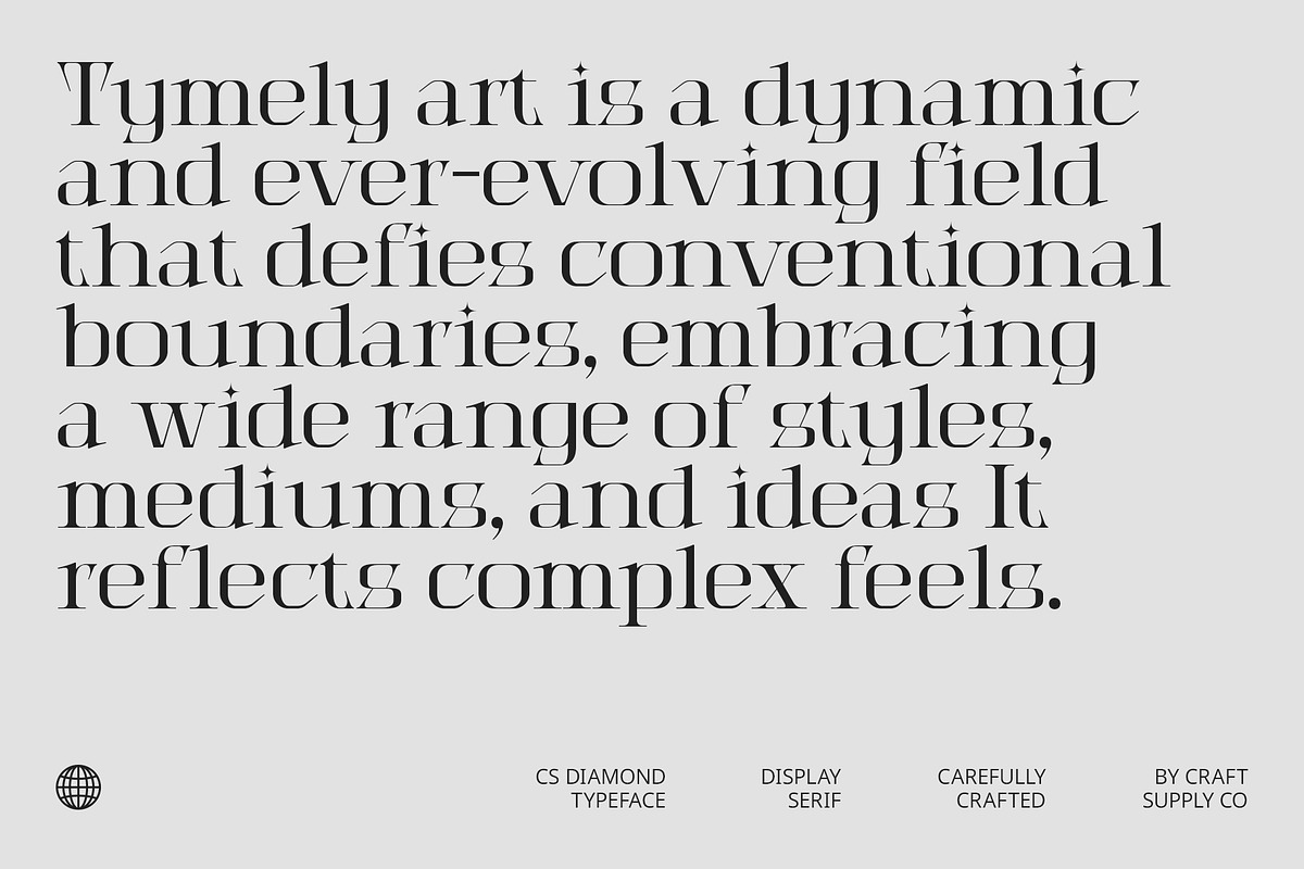 CS Diamond – Serif Font, a Serif Font by Craft Supply Co. (Photo 3 of 8)