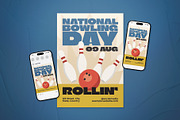 National Bowling Day Flyer Set, a Flyer Template by The Good Store (Thumbnail 1 of 2)