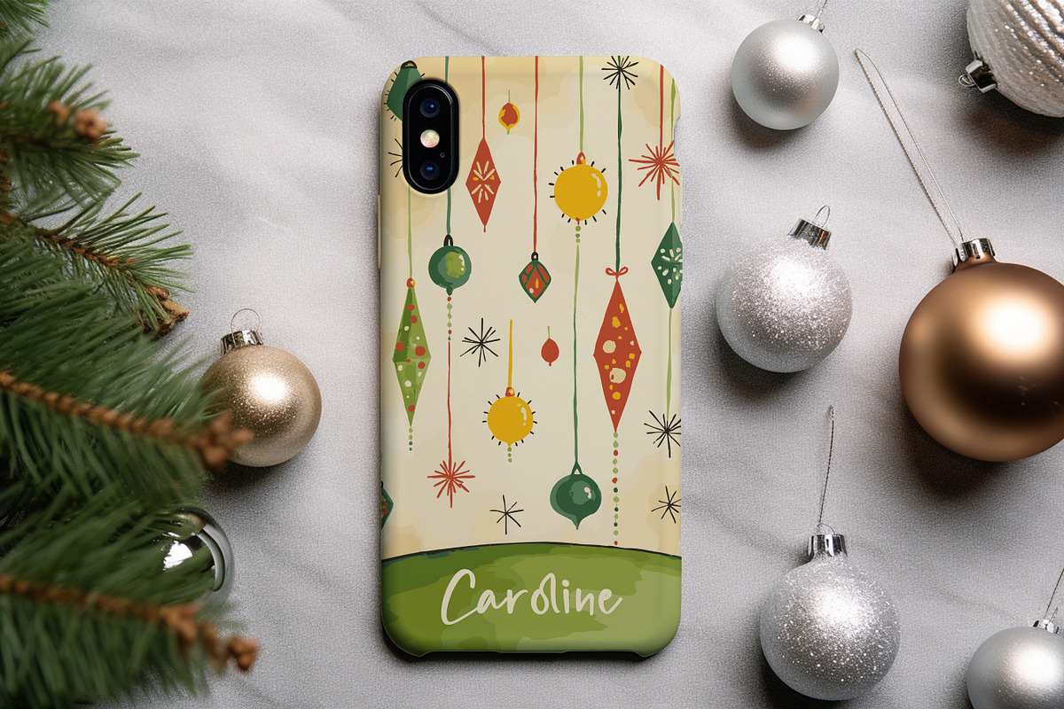Retro Christmas Ornament-Backgrounds, a Seasonal Illustration by Blynn Pippen (Photo 16 of 19)
