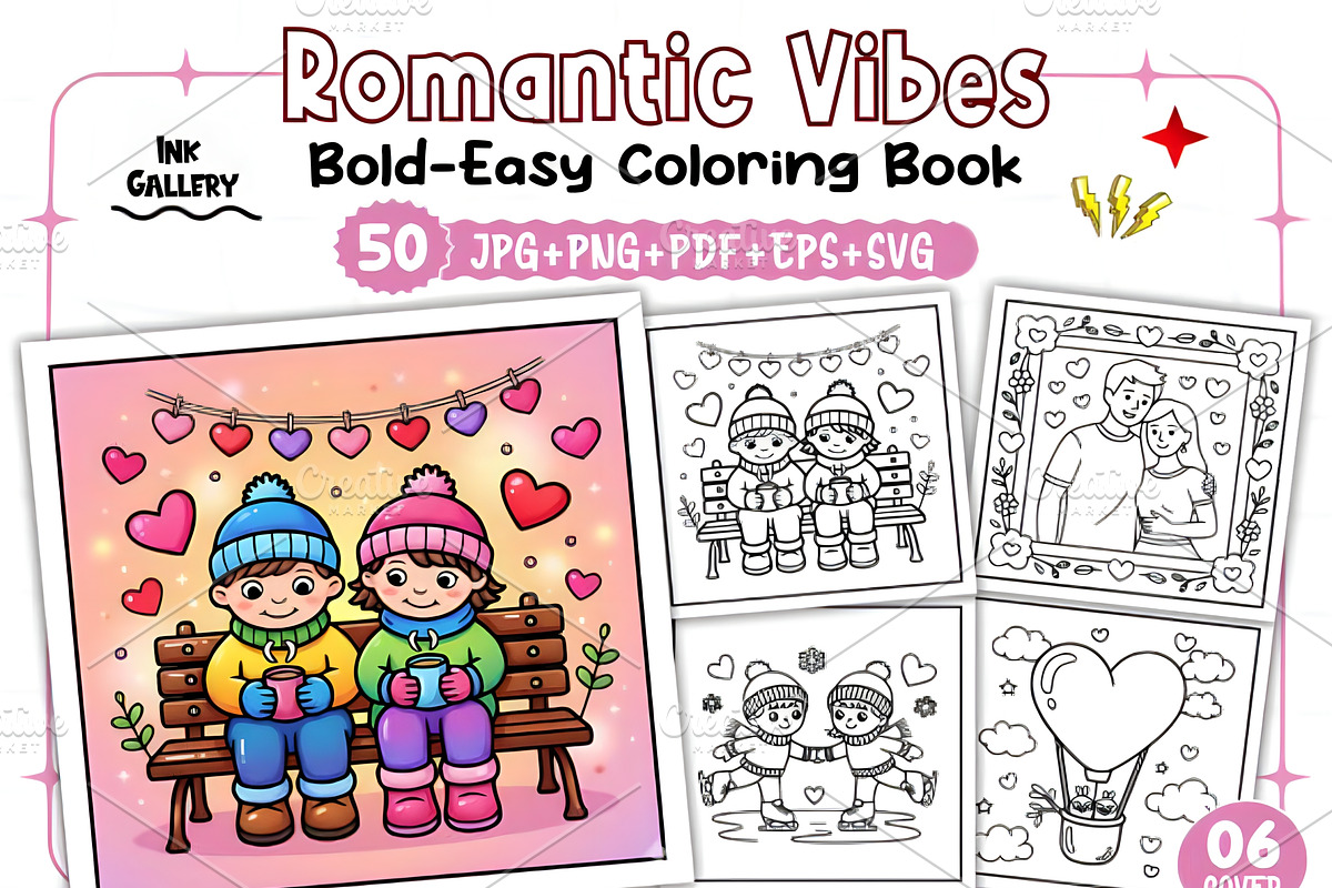 Romantic Vibes Bold & Easy, a Decorative Illustration by Ink Gallery (Photo 1 of 9)