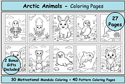 Arctic Animals Coloring Pages, an Animal Illustration by Lamia Emad (Thumbnail 1 of 5)
