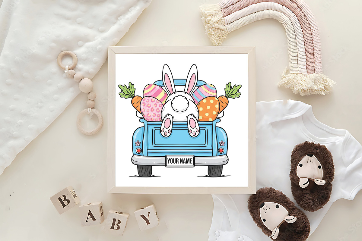 Easter PNG Easter Truck PNG, an Illustration by CraftArtStudio (Photo 3 of 3)