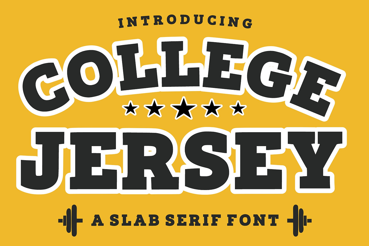 College Jersey, a Slab Serif Font by Fourteen Letter (Photo 1 of 5)