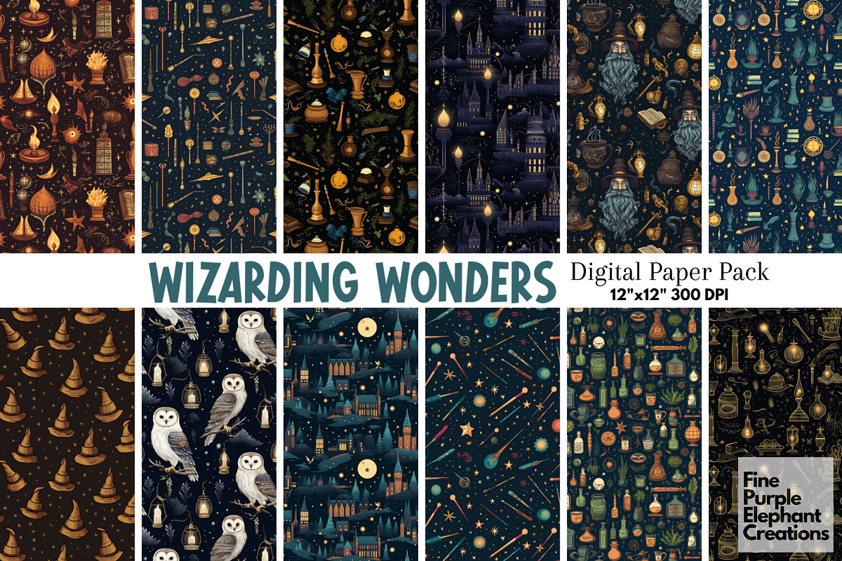 Wizard School | Magic Witch Potion, a Pattern Graphic by Fine Purple Elephant (Photo 1 of 5)