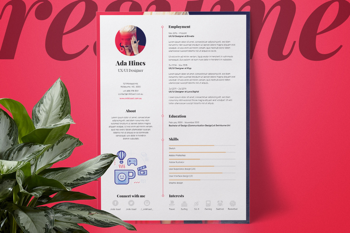 Resume/CV and Cover Letter, a Resume Template by Milktoast (Photo 1 of 4)