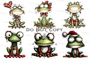 ''Coquette Christmas Frog Clipart'', an Illustration by Craft Nest (Thumbnail 6 of 8)