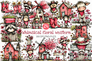 Whimsical floral western clipart, an Illustration by Designworld (Thumbnail 1 of 8)