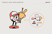 Sports Retro Mascot Creator Pack, a Sport Illustration by LEONFABRIPRO (Thumbnail 12 of 17)