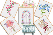 Chateau Vintage Watercolor Doodles, an Illustration by Creative Art (Thumbnail 9 of 9)