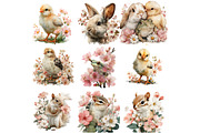 Watercolor Spring Clipart, an Illustration by DreamArtGraphic (Thumbnail 3 of 4)