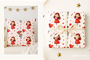 Love & Hearts Patterns & Clipart, a Seasonal Illustration by GoldmoonUA (Thumbnail 4 of 5)