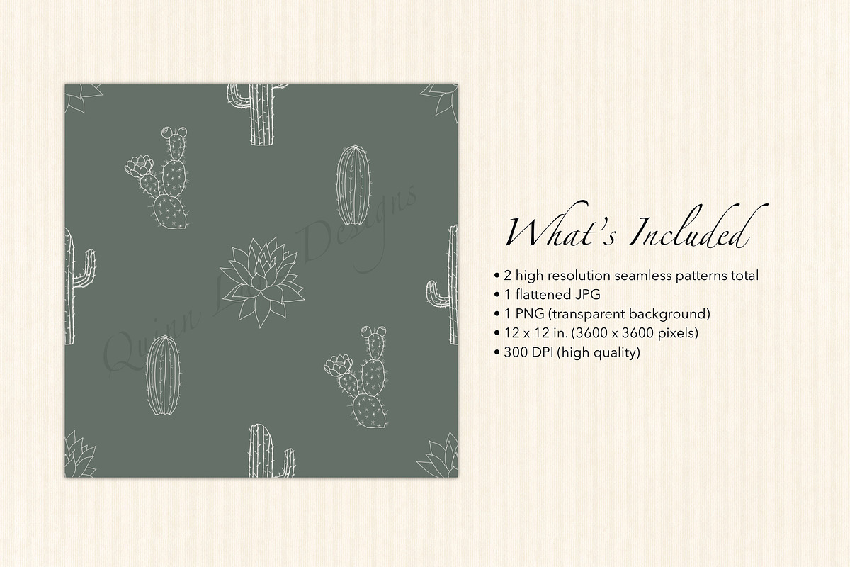 Cacti Surface Patten, a Pattern Graphic by Quinn Lane Designs (Photo 3 of 6)