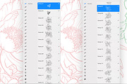 Stamp brushes for Procreate peonies, a Brush Add-On by ViktoriArt (Thumbnail 3 of 7)