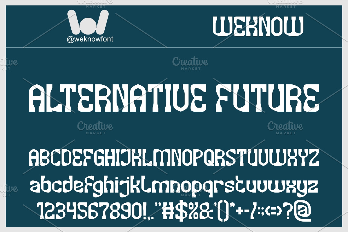 Alternative Future font, a Sans Serif Font by weknow (Photo 1 of 8)