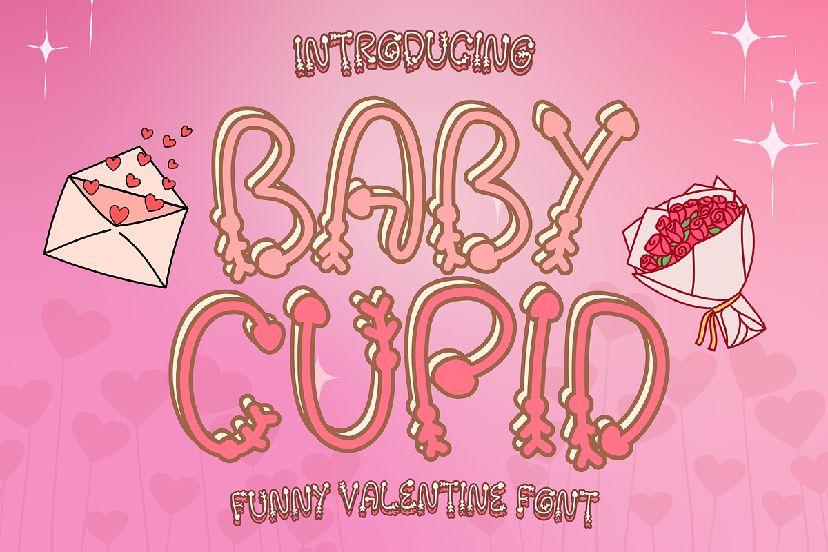 Baby Cupid is a cute valentine font, a Handwritten Font by Brown Cupple (Photo 1 of 5)