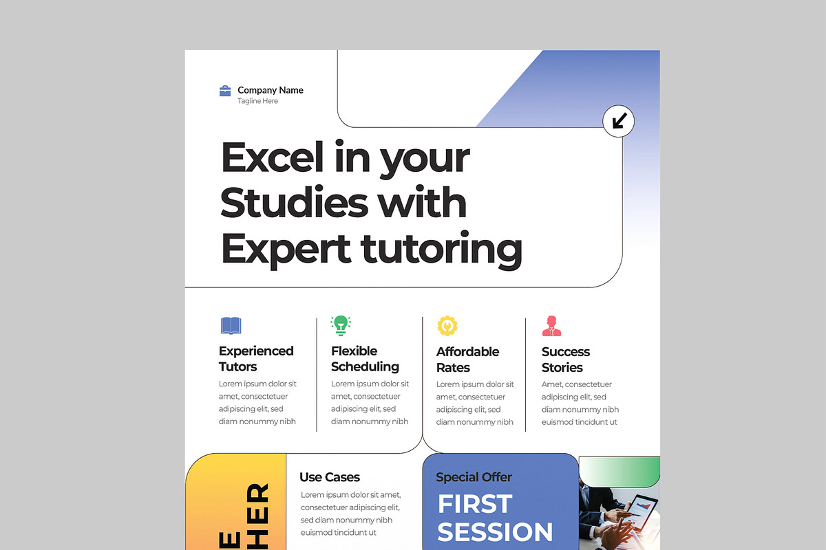Professional Expert Futoring, a Flyer Template by MightyDesign (Photo 4 of 8)