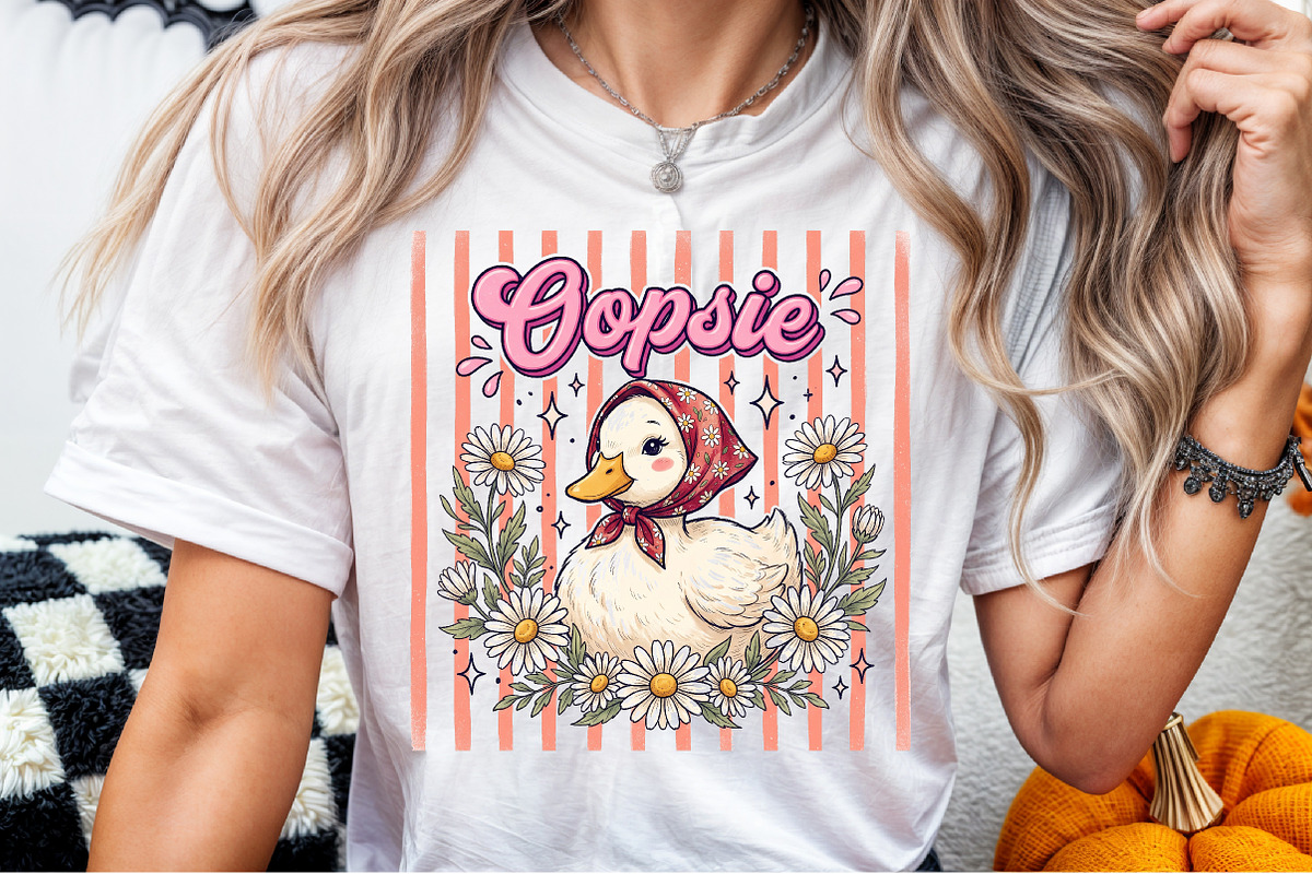 Cute Duck Daisy Vintage PNG, a Work Illustration by Sublimation Artist (Photo 6 of 9)