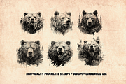 110 Bear Tattoo Stamps For Procreate, a Brush Add-On by Torus1 (Thumbnail 3 of 9)