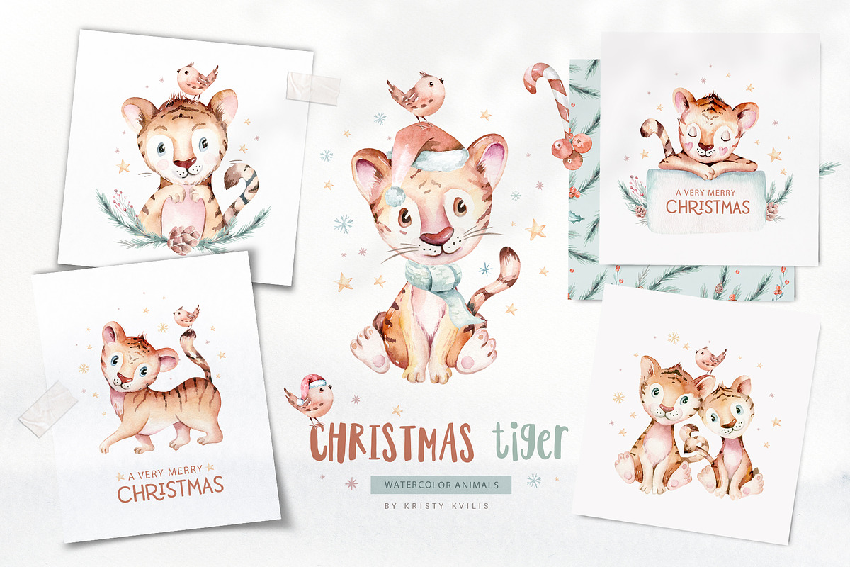Christmas tiger. New Year 2022, an Animal Illustration by Peace ART (Photo 1 of 11)