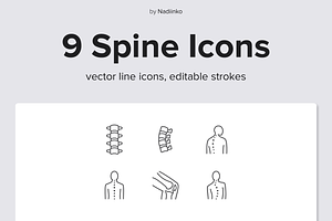Spine Line Icons, an Outline Icon by Nadiinko