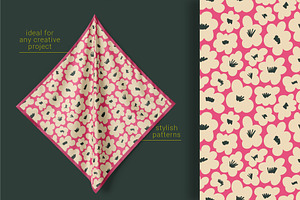 Retro Flower Seamless Patterns