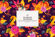 Autumn Poem Watercolor Fall clipart, a Seasonal Illustration by SashaKondr (Thumbnail 12 of 15)