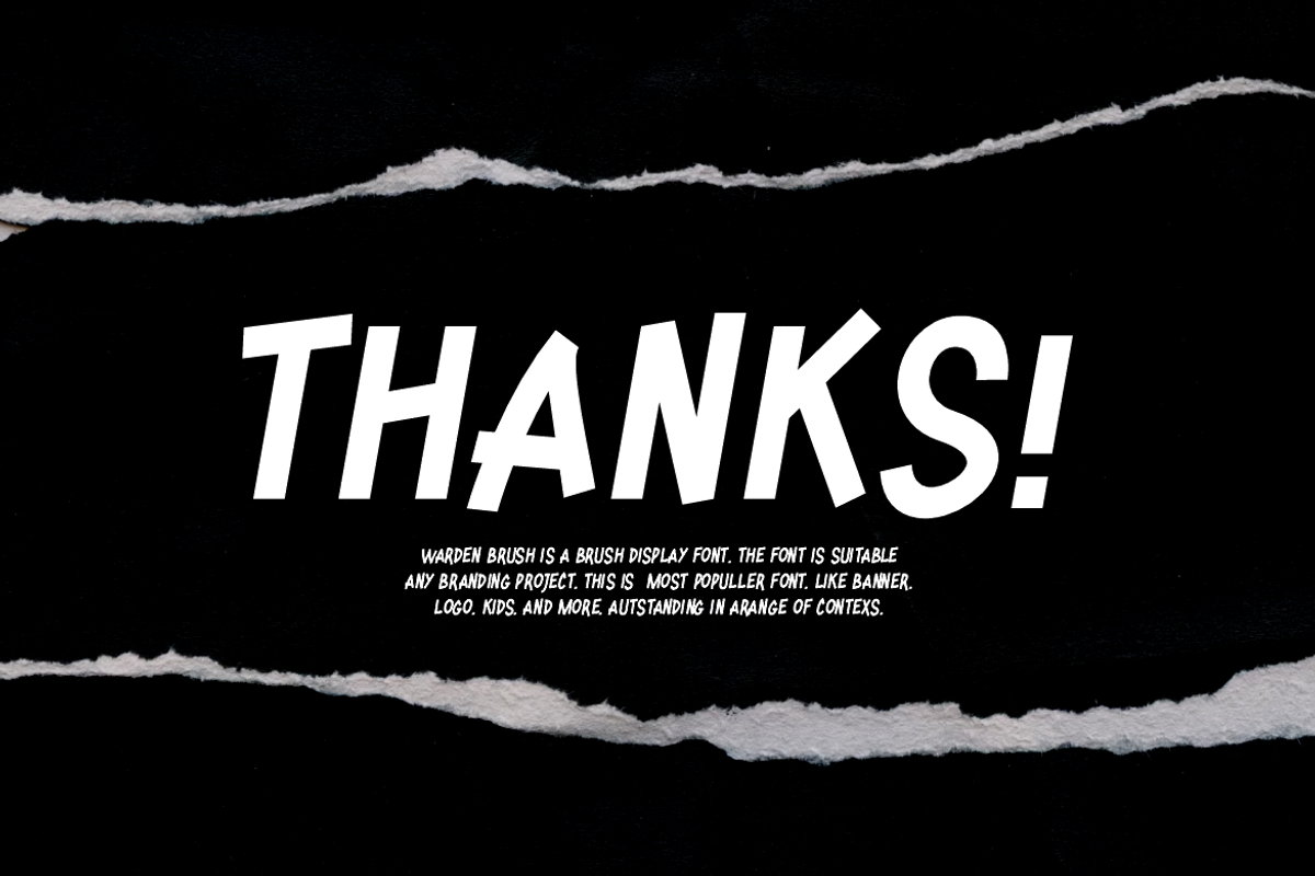 Warden Brush - Marker Font, a Handwritten Font by QR Design Studio (Photo 6 of 6)