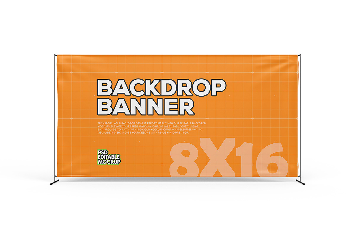 Exhibitor Backdrop Banner Mockup, an Advertising Mockup by Ram Studio LLC (Photo 1 of 7)