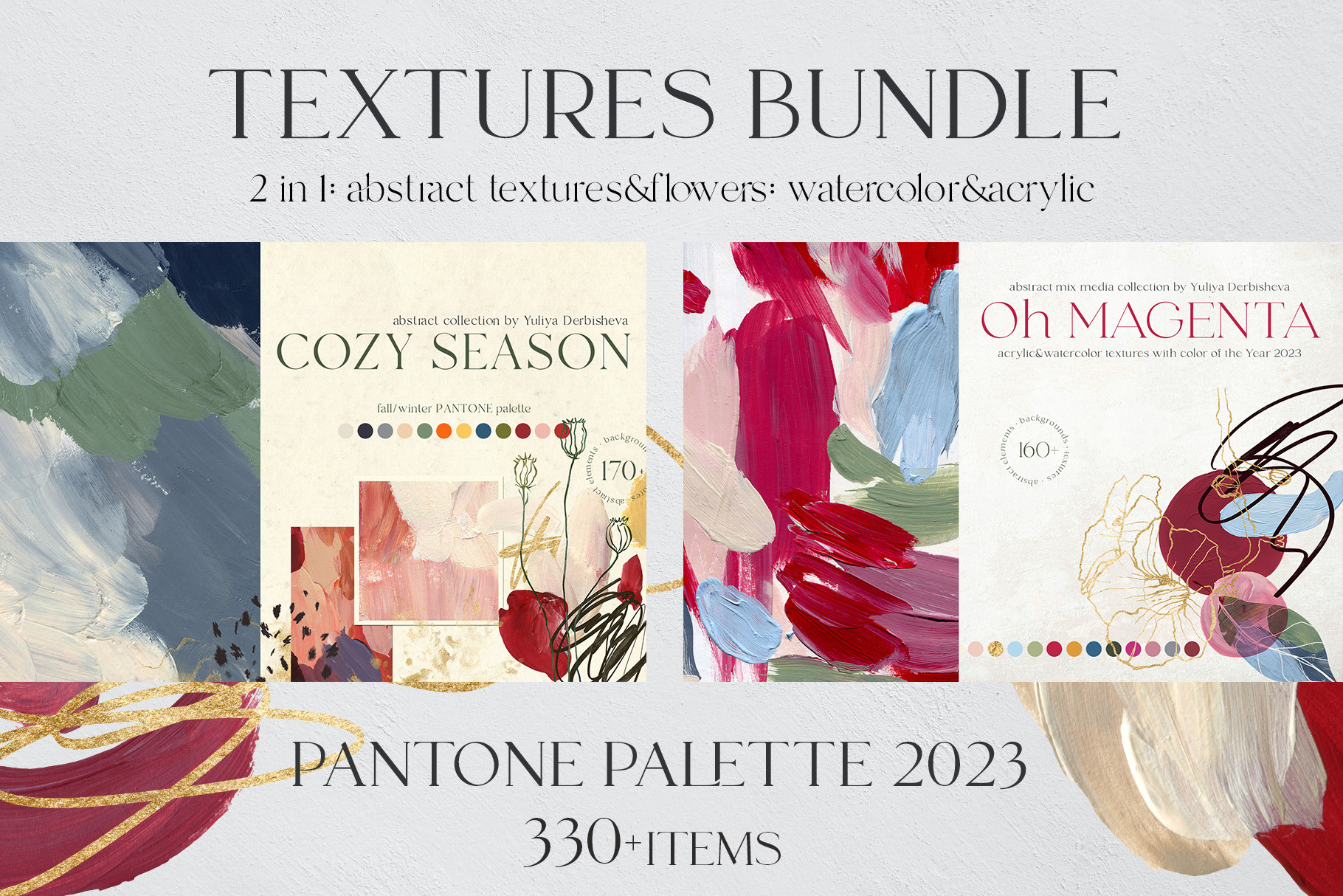 Abstract textures bundle Pantone clip