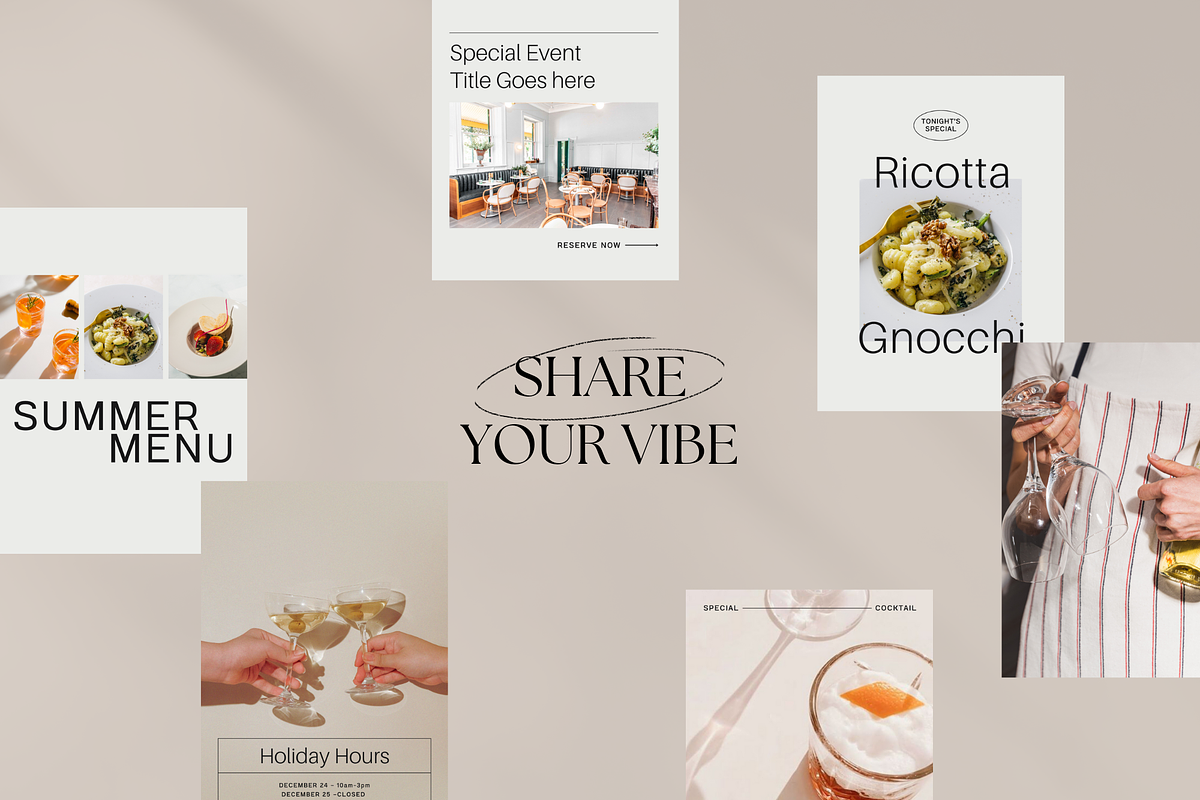 Restaurant Canva Instagram Kit, a Social Media Template by Rose & Co. (Photo 7 of 8)