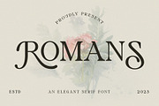 ROMANS, a Serif Font by Muflieart (Thumbnail 1 of 8)