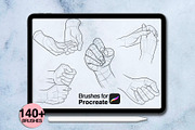 140+ hands anatomy procreate brushes, a Brush Add-On by Arts For Peace (Thumbnail 8 of 9)