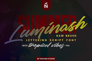 Luminash - Raw Brush Script Font, a Script Font by Inviline.co