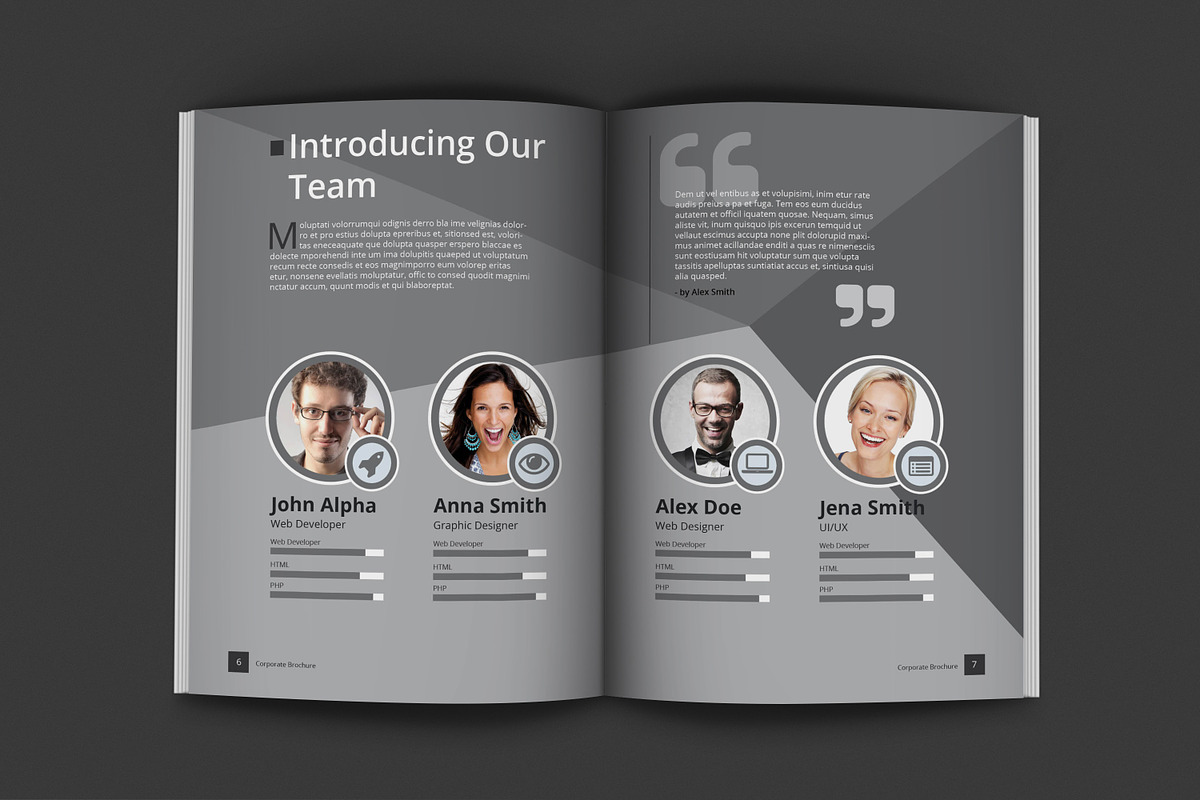 Black And White Proposal Project, a Brochure Template by feydesign (Photo 3 of 16)