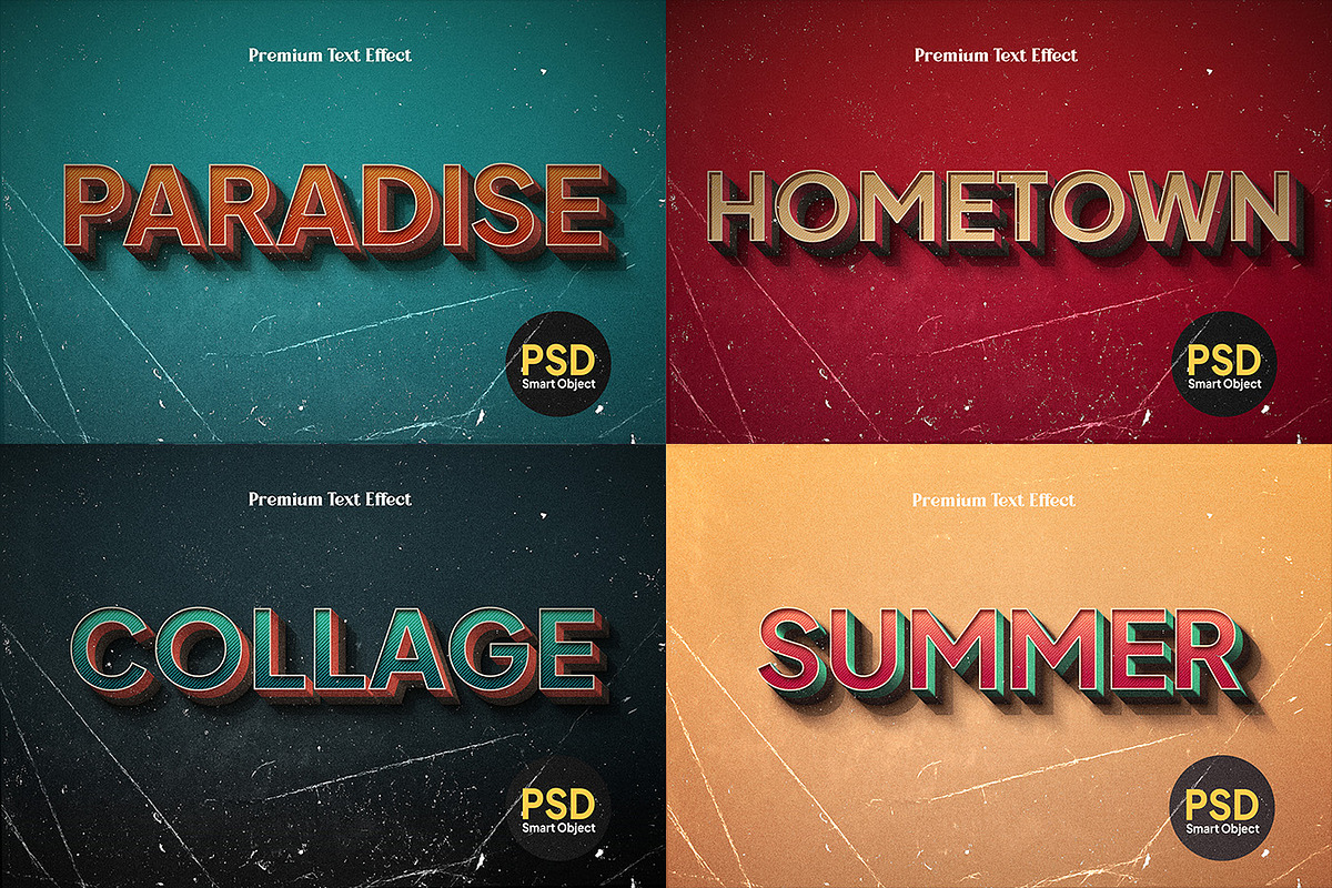 Old Vintage Retro PSD Text Effect, a Layer Style Add-On by Agung Kreatif (Photo 1 of 5)