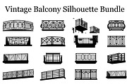 Vintage Balcony Silhouette Bundle, a Graphic by hafijul (Thumbnail 8 of 8)