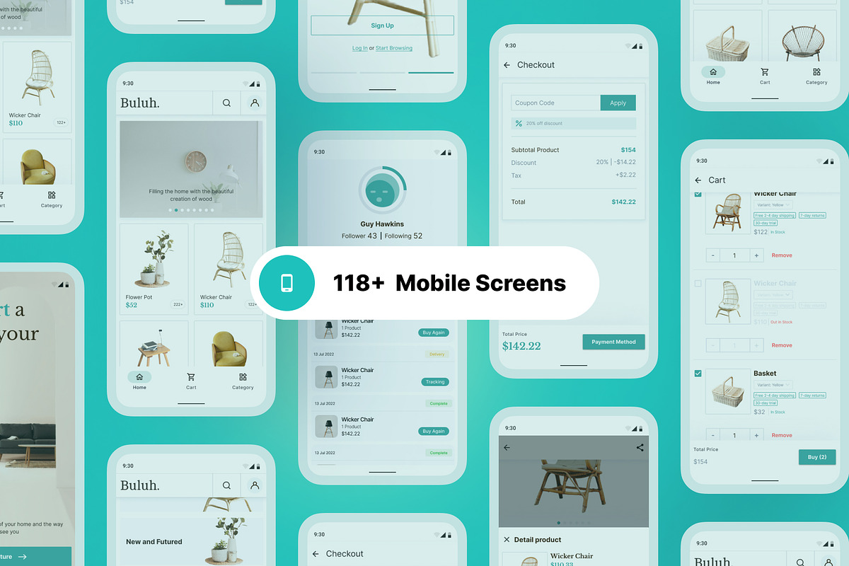 Buluh - Furniture Shop App UI Kit, a Templates & Theme by hiddemaru (Photo 2 of 8)