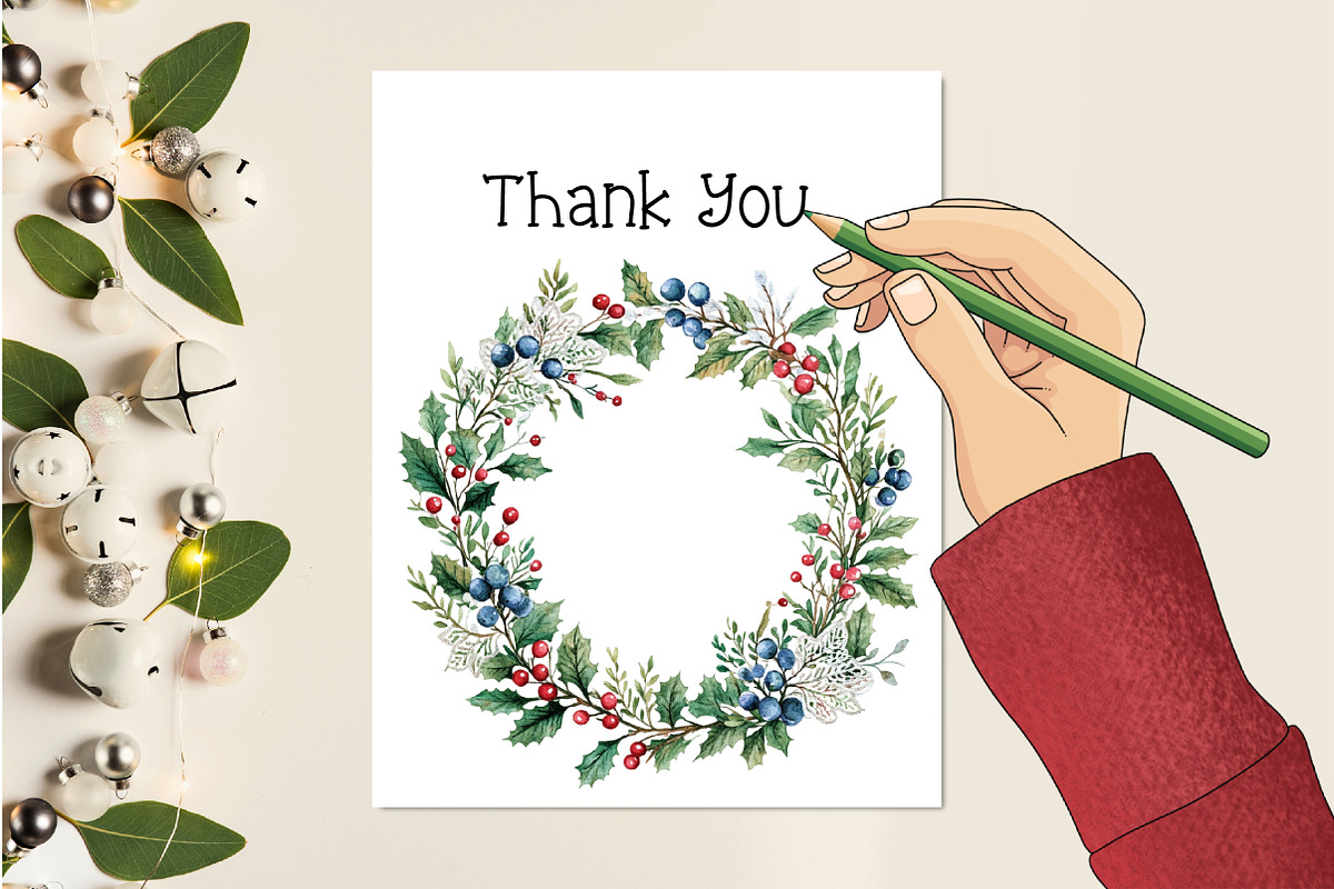 Watercolor Vintage Comfort Christmas, an Illustration by Creative Art (Photo 3 of 10)