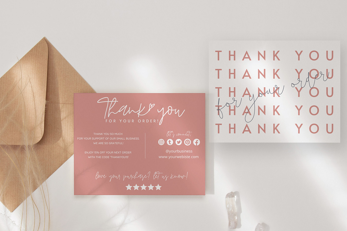 Thank You Card Template Bundle Canva, a Templates & Theme by Mrxking (Photo 11 of 23)