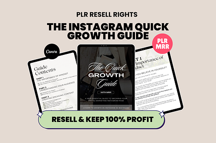 Faceless IG Quick Growth Guide MRR, a Marketing Template by Design By Hira
